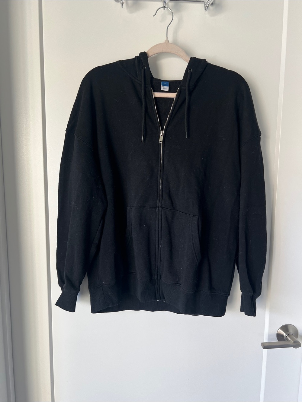 Old Navy Black Full-Zip Hoodie Sweatshirt